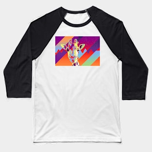 Colourful Giraffe Baseball T-Shirt